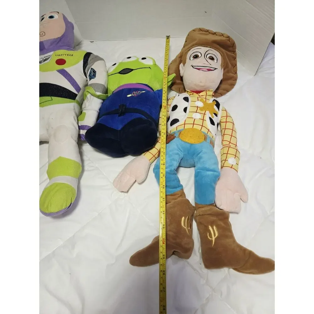 Disney Toy Story Woody 24”Buzz Lightyear 21” Alien 11' Large Stuffed Plush Jumbo